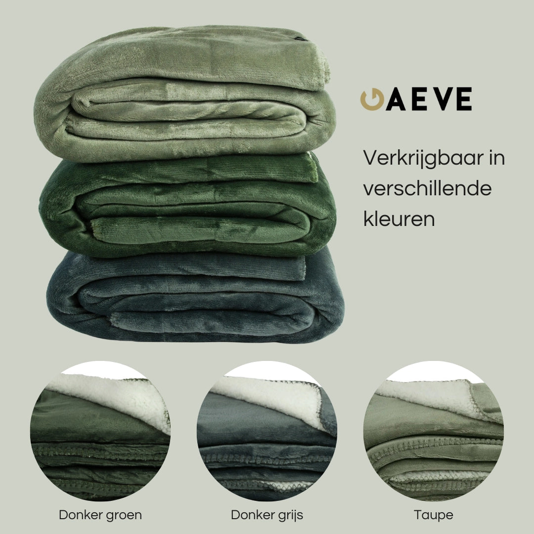 Zest - Plaid - Flanel Vacht - Donkergroen (200x150cm)