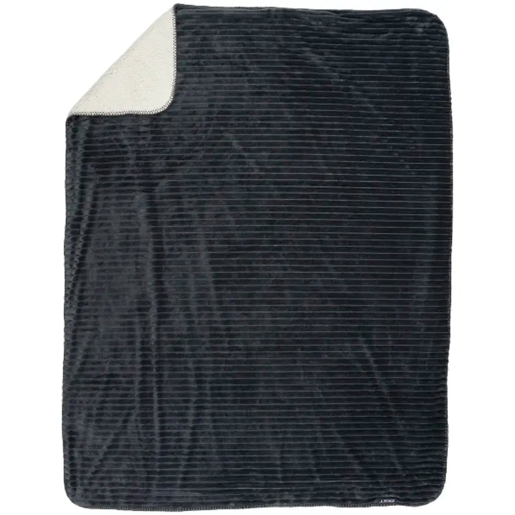 Zest - Plaid - Vacht Rib - Donkergrijs (150x125cm)