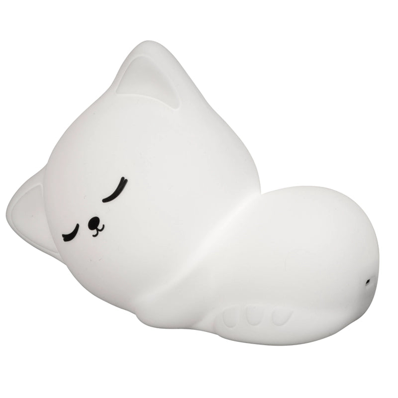 Mia Kat Nachtlamp – Wit | Dimbaar & Meerkleurig Licht | Touch Bediening