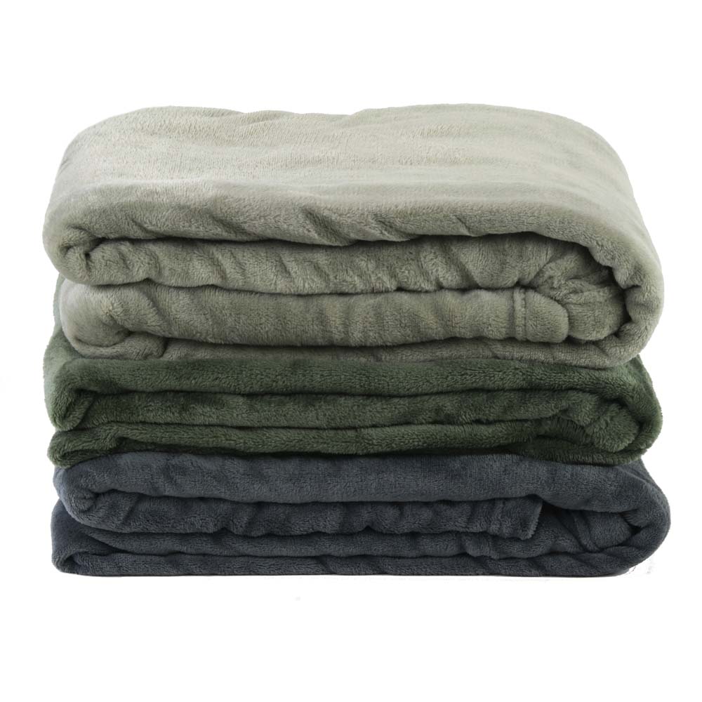 Zest - Plaid - Flanel XL - Donkergroen (200x200cm)