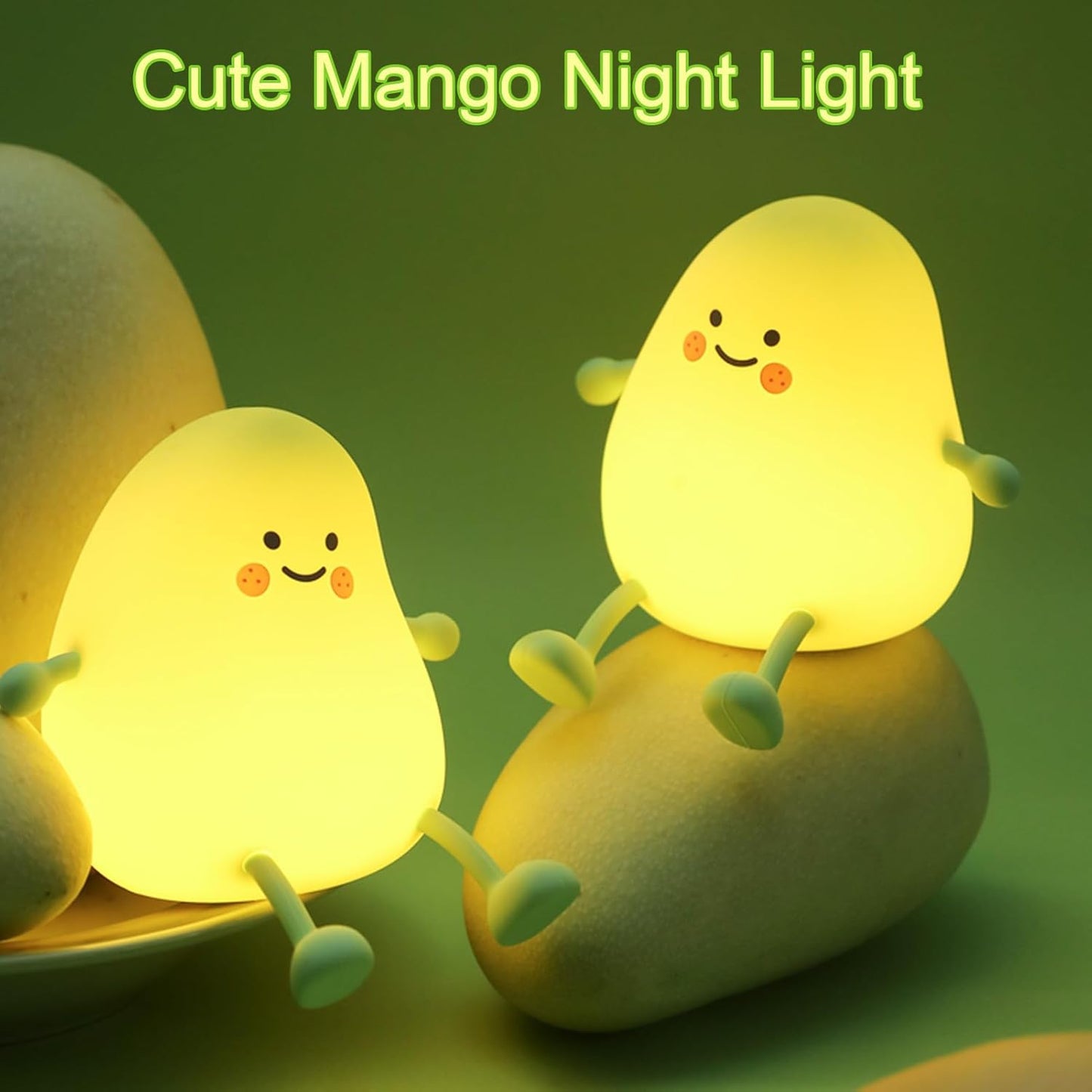 Lia Mango Nachtlamp – Groen | Dimbaar & Touch Bediening