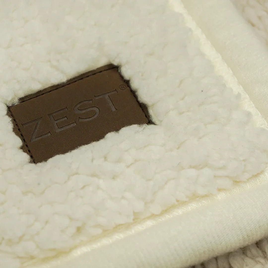 Zest - Plaid - Vacht Zijde - Beige/Ivoor (150x125cm)