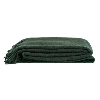 Wollen Plaid - Wol Boucle - Groen