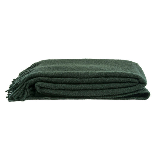 Wollen Plaid - Wol Boucle - Groen