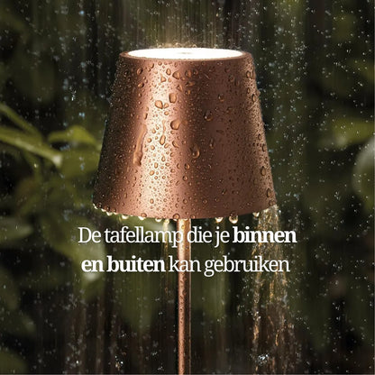 Tafellamp oplaadbaar - Draadloos en dimbaar - Koffie