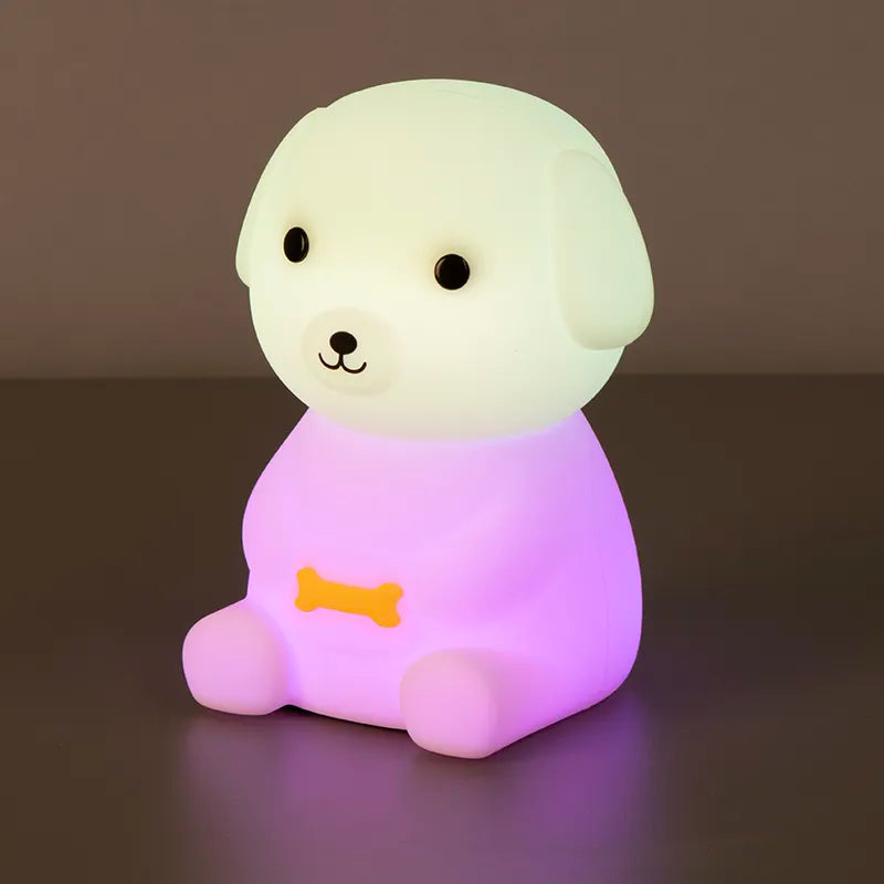 Leo Hond Nachtlamp – Wit | Dimbaar & RGB Kleurverandering