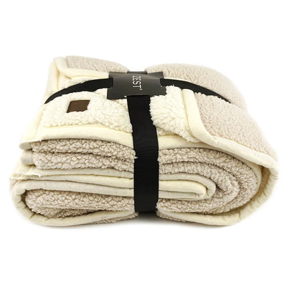 Zest - Plaid - Vacht Zijde - Beige/Ivoor (150x125cm)