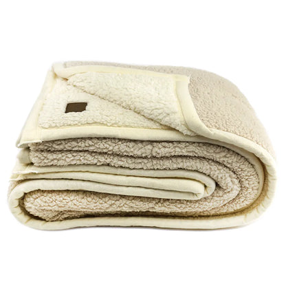 Zest - Plaid - Vacht Zijde - Beige/Ivoor (150x125cm)