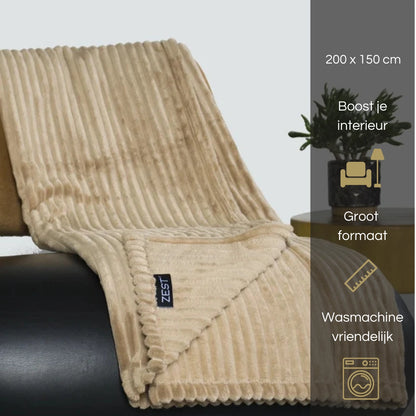 Zest - Plaid - Rib XL- Caramel (200x150cm)