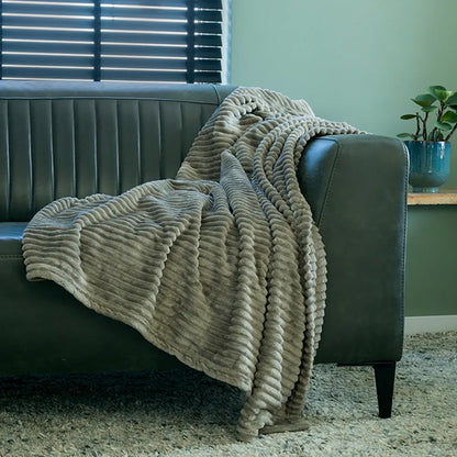 Zest - Plaid - Rib XL - Taupe (200x150cm)