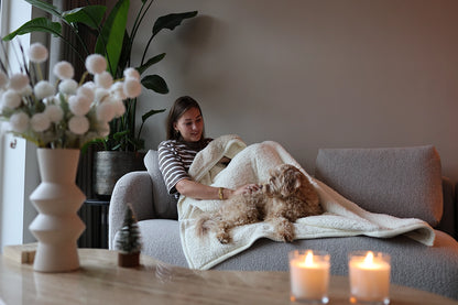 Zest - Plaid - Vacht Zijde - Beige/Ivoor (150x125cm)