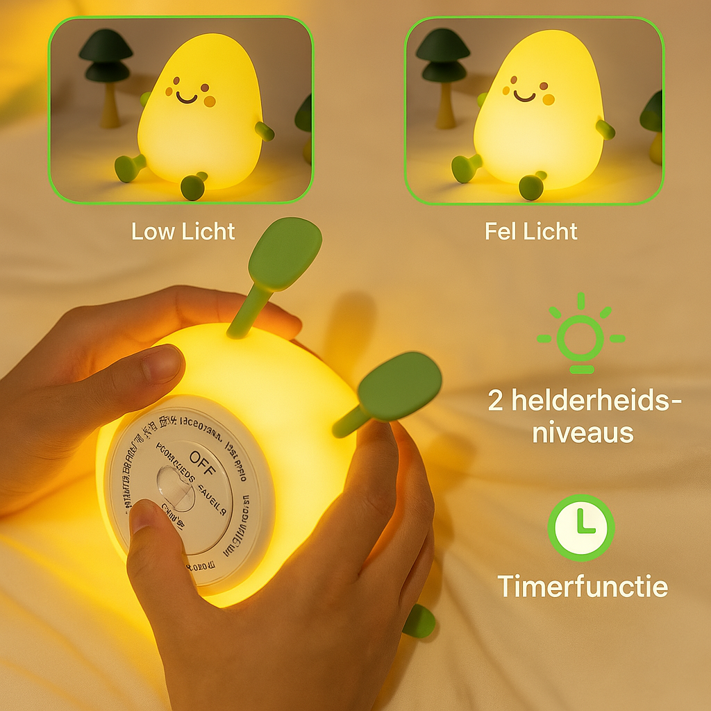 Lia Mango Nachtlamp – Groen | Dimbaar & Touch Bediening