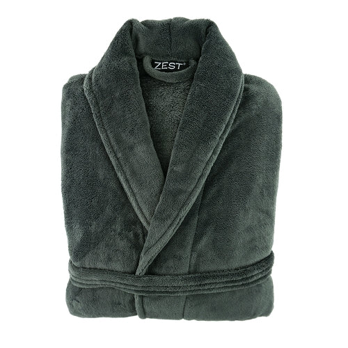 Badjas - 100% Fleece - Super zacht - Antraciet