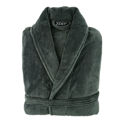 Badjas - 100% Fleece - Super zacht - Antraciet
