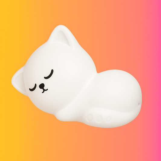 Mia Kat Nachtlamp – Wit | Dimbaar & Meerkleurig Licht | Touch Bediening