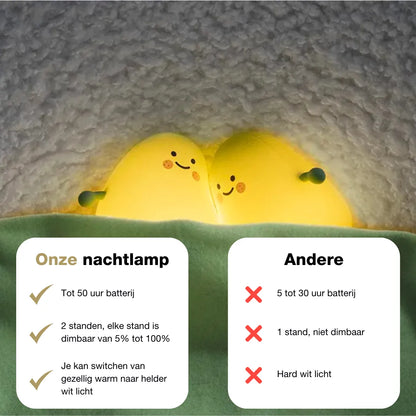 Lia Mango Nachtlamp – Groen | Dimbaar & Touch Bediening