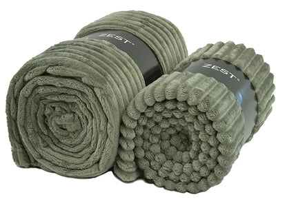 Zest - Plaid - Rib XL - Taupe (200x150cm)