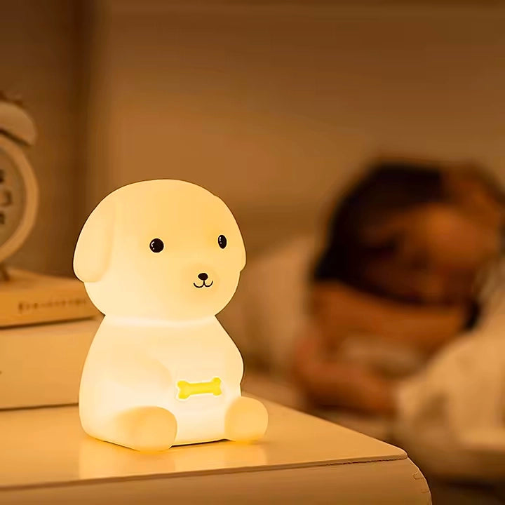 Leo Hond Nachtlamp – Wit | Dimbaar & RGB Kleurverandering