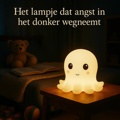 Nelly Octopus Nachtlamp – Wit | Meerkleurig Licht & Touch Bediening