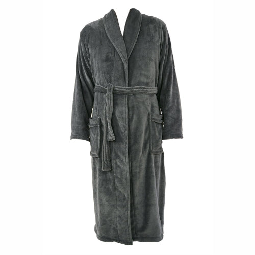 Badjas - 100% Fleece - Super zacht - Antraciet