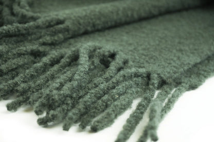 Wollen Plaid - Wol Boucle - Groen