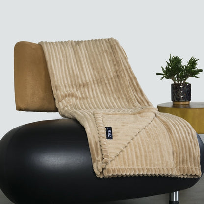 Zest - Plaid - Rib XL- Karamel (200x150cm)