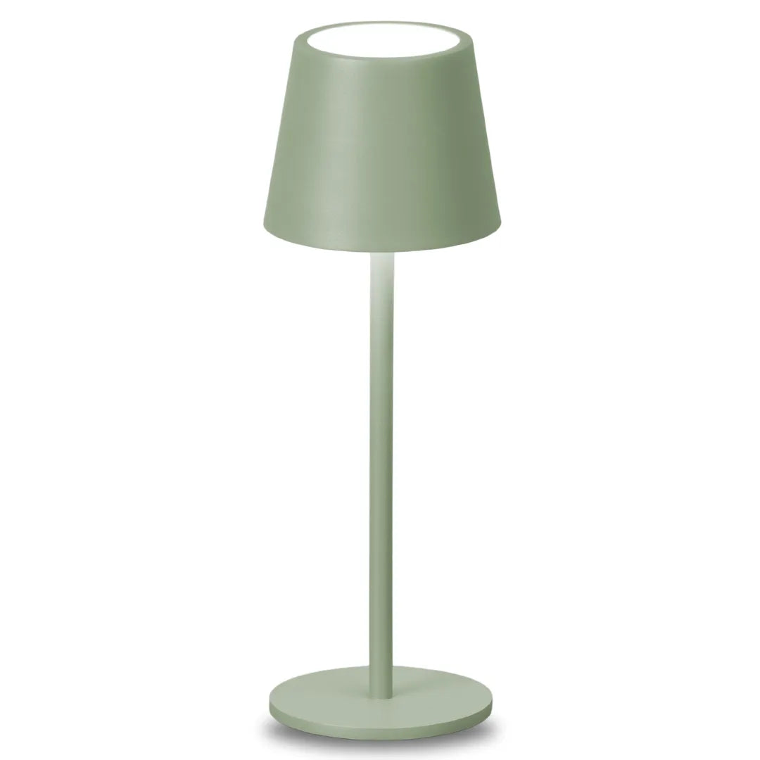 Genopladelig bordlampe - Trådløs og dæmpbar - Sage