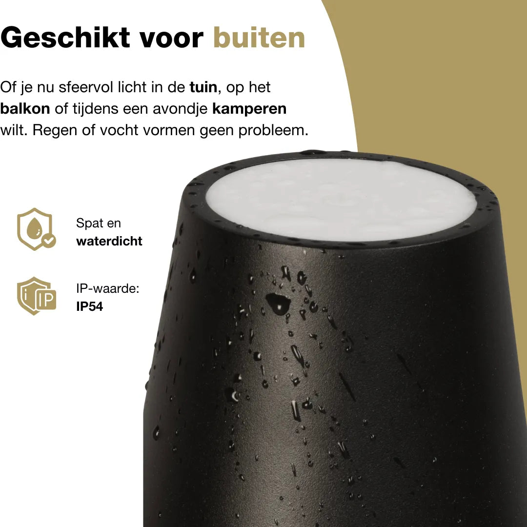 Genopladelig bordlampe - Trådløs og dæmpbar - Kaffe