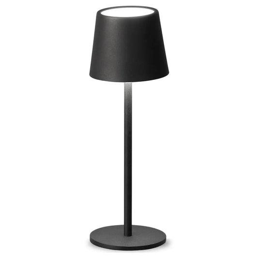 Genopladelig bordlampe - Trådløs og dæmpbar - Sort