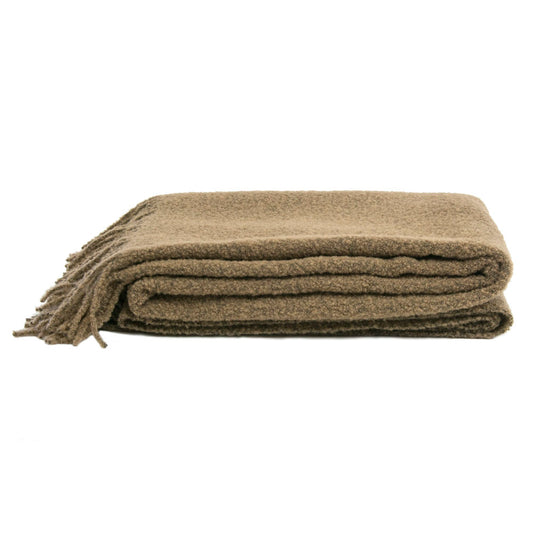 Wollen Plaid - Wol Boucle - Caramel