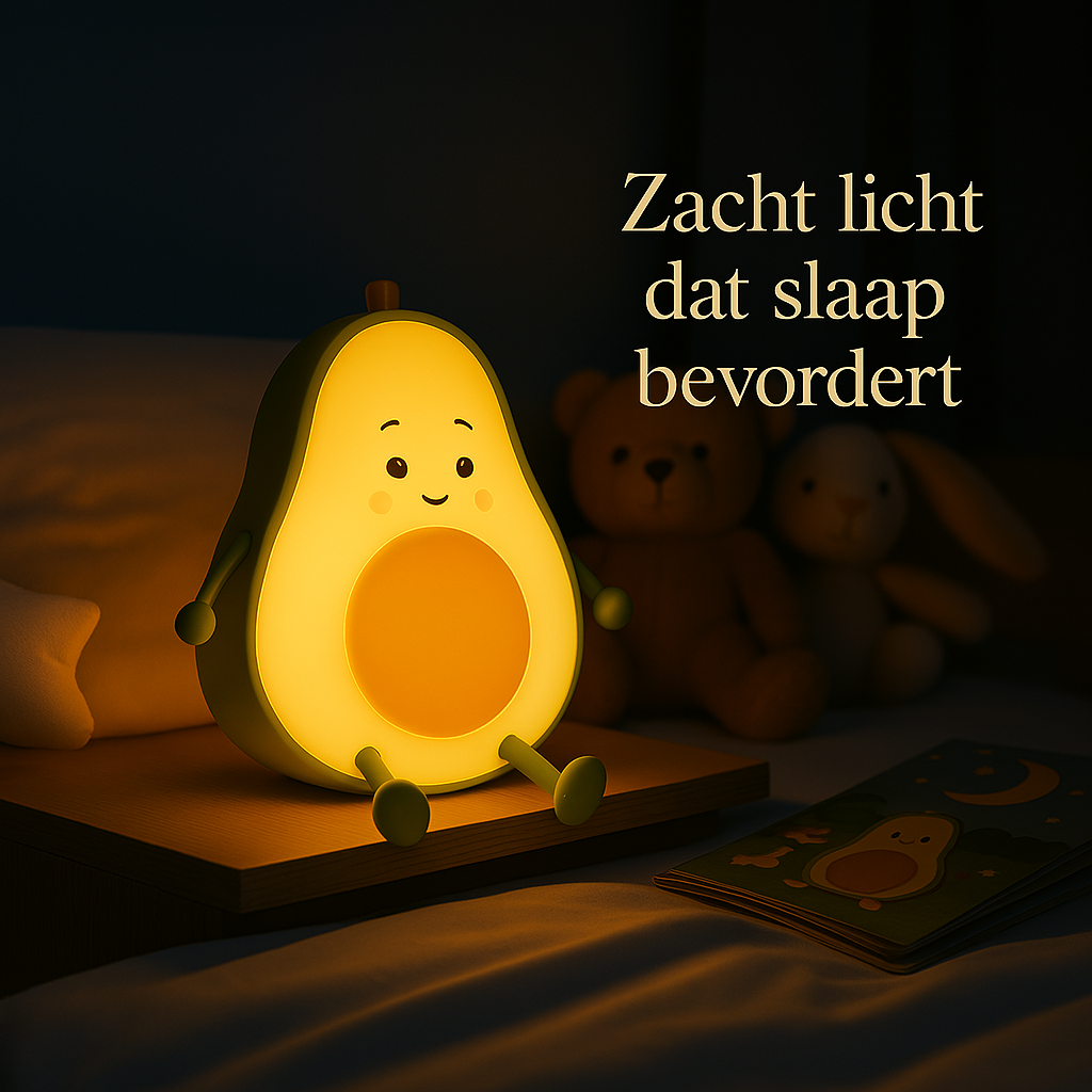 Bobi Avocado Nachtlamp – Groen | Dimbaar & Meerkleurig Licht | Touch Bediening